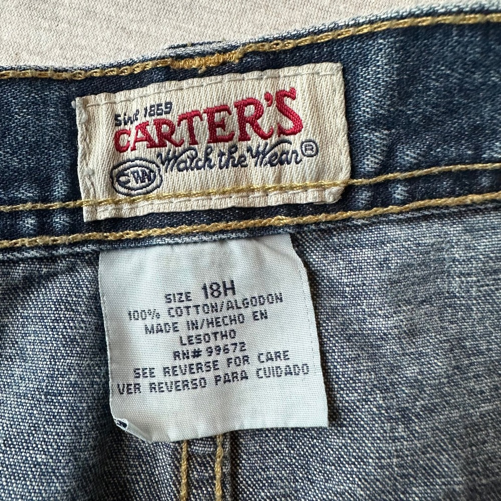 Carters Watch the Wear Mens‎ 18H Blue Denim Carpenter Jeans Wide Leg Workwear - Picture 4 of 7